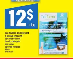 Maxi ÉCO-FEUILLES DE DÉTERGENT À LESSIVE TRU EARTH | LAUNDRY DETERGENT ECO-STRIPS, 32 UN offer