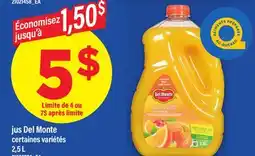 Maxi DEL MONTE 2,5 L offer