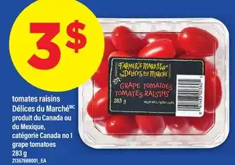Maxi TOMATES RAISINS DÉLICES DU MARCHÉ | GRAPE TOMATOES, 283 G offer