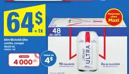 Maxi BIÈRE MICHELOB ULTRA, 48X355 ML offer