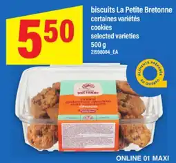 Maxi BISCUITS LA PETITE BRETONNE | COOKIES, 500 G offer