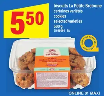 Maxi BISCUITS LA PETITE BRETONNE | COOKIES, 500 G offer