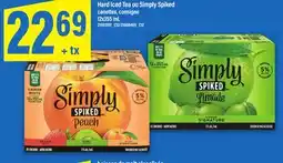 Maxi BOISSON DE MALT ALCOOLISÉE ARIZONA HARD ICED TEA OU SIMPLY SPIKED, 12X355 ML offer