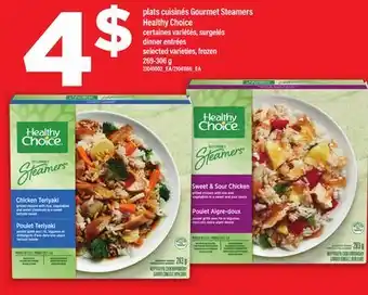 Maxi PLATS CUISINÉS GOURMET STEAMERS HEALTHY CHOICE offer