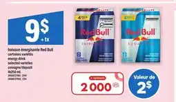 Maxi BOISSON ÉNERGISANTE RED BULL | ENERGY DRINK, 4X250 ML offer