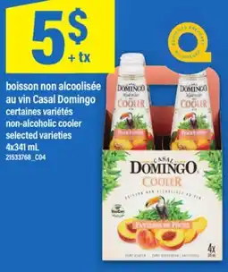 Maxi BOISSON NON ALCOOLISÉE AU VIN CASAL DOMINGO | NON-ALCOHOLIC COOLER, 4x341 mL offer