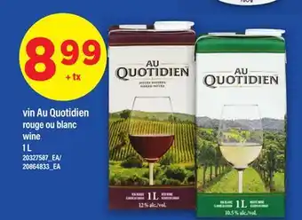 Maxi VIN AU QUOTIDIEN ROUGE OU BLANC | WINE, 1 L offer