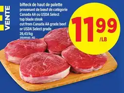 Maxi bifteck de haut de palette provenant de bœuf de catégorie provenant de bœuf de catégorie offer