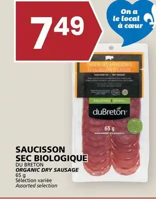 Rachelle-Bery Grocery DU BRETON ORGANIC DRY SAUSAGE offer