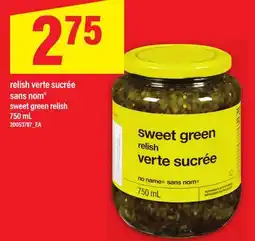 Maxi RELISH VERTE SUCRÉE SANS NOM | SWEET GREEN RELISH, 750 ML offer