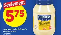 Maxi VRAIE MAYONNAISE HELLMANN'S, 710-890 ML offer