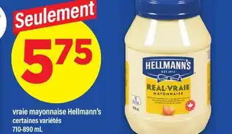 Maxi VRAIE MAYONNAISE HELLMANN'S, 710-890 ML offer
