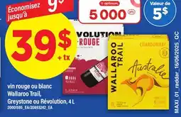 Maxi VIN ROUGE OU BLANC WALLAROO TRAIL OU RÉVOLUTION 4 L offer