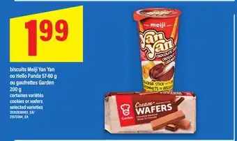 Maxi BISCUITS MEIJI YAN YAN OU HELLO PANDA, 57-60 G OU GAUFRETTES GARDEN, 200 G | COOKIES OR WAFERS offer