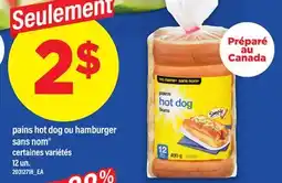 Maxi PAINS HOT DOG OU HAMBURGER SANS NOM , 12 UN offer