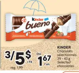 Brunet KINDER Chocolats sélectionnés offer