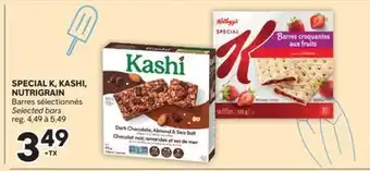 Brunet SPECIAL K, KASHI, NUTRIGRAIN Barres sélectionnés offer