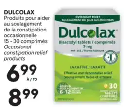 Brunet DULCOLAX Produits pour aider au soulagement de la constipation occasionnelle 15 - 30 comprimés offer