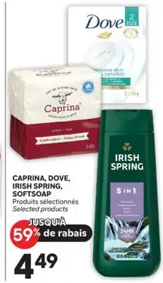 Brunet CAPRINA, DOVE, IRISH SPRING, SOFTSOAP Produits sélectionnés offer