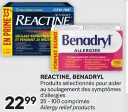 Brunet Produits sélectionnés pour aider au soulagement des symptômes d'allergies REACTINE, BENADRYL offer