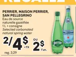 Brunet PERRIER, MAISON PERRIER, SAN PELLEGRINO Eau de source naturelle gazéifiée offer