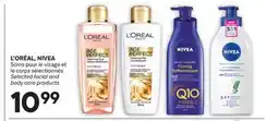Brunet L'ORÉAL, NIVEA Soins pour le visage et le corps sélectionnés offer
