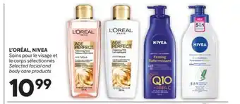 Brunet L'ORÉAL, NIVEA Soins pour le visage et le corps sélectionnés offer