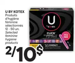 Brunet U BY KOTEX Produits d'hygiène féminine sélectionnés offer