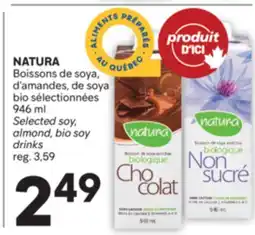 Brunet NATURA Boissons de soya, d'amandes, de soya bio sélectionnées offer