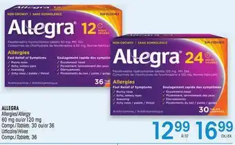 Uniprix ALLEGRA Allergies/Allergy, Urticaire/Hives offer