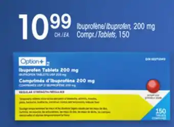Uniprix Option+ Ibuprofène/Ibuprofen, 200 mg Compr./Tablets, 150 offer