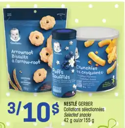 Uniprix NESTLÉ GERBER Collations sélectionnées / Selected snacks offer