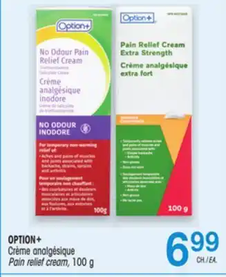 Uniprix OPTION+ Crème analgésique/Pain relief cream offer