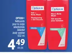 Uniprix OPTION+ Nettoyants pour le corps sélectionnés/Selected body washes offer