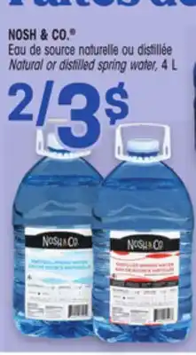 Uniprix NOSH & CO Eau de source naturelle ou distillée/Natural or distilled spring water offer