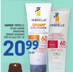 Uniprix GARNIER OMBRELLE Écrans solaires sélectionnés/Selected sunscreens offer