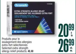 Jean Coutu PERSONNELLE Selected extra strength allergy relief products offer