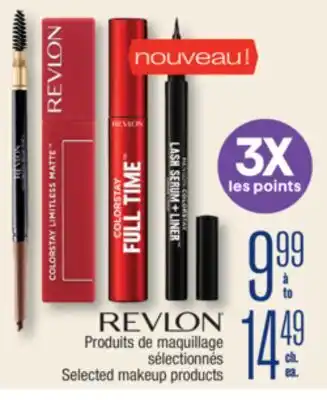 Jean Coutu REVLON Selected makeup products offer