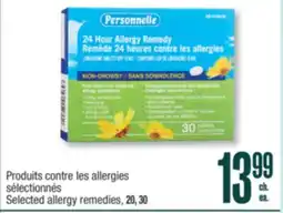 Jean Coutu PERSONNELLE Selected allergy remedies offer