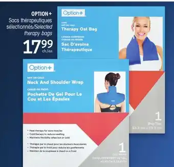 Uniprix OPTION+ Sacs thérapeutiques sélectionnés/Selected therapy bags offer