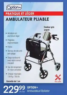 Uniprix OPTION+ Ambulateur/Rollator offer