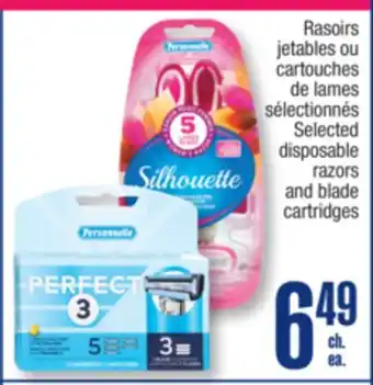 Jean Coutu PERSONNELLE Selected disposable razors and blade cartridges offer