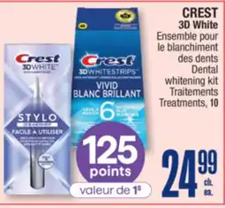 Jean Coutu CREST 3D White Dental whitening kit offer