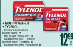Jean Coutu MOTRIN Platine, 18 or TYLENOL offer