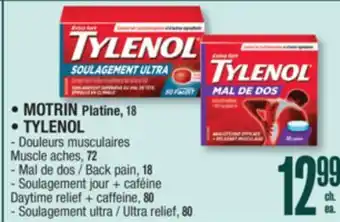 Jean Coutu MOTRIN Platine, 18 or TYLENOL offer