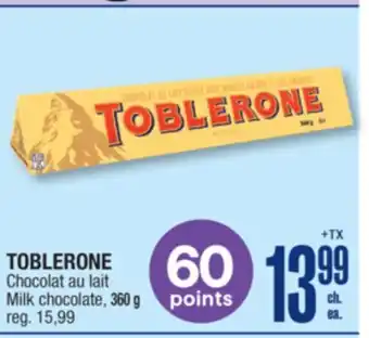 Jean Coutu TOBLERONE Milk chocolate offer