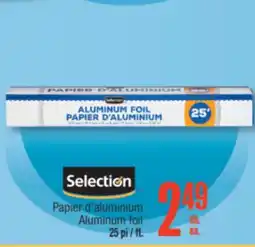 Jean Coutu SELECTION Aluminum foil offer