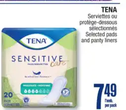 Jean Coutu TENA Selected pads and panty liners offer