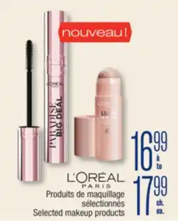 Jean Coutu L'ORÉAL PARIS Selected makeup products offer