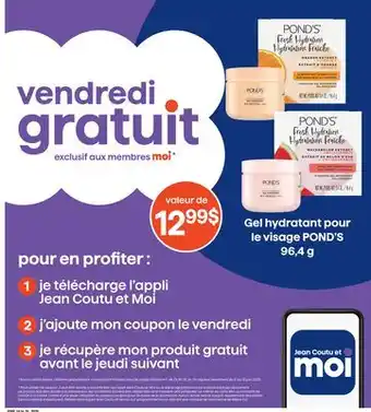 Jean Coutu vendredi gratuit offer
